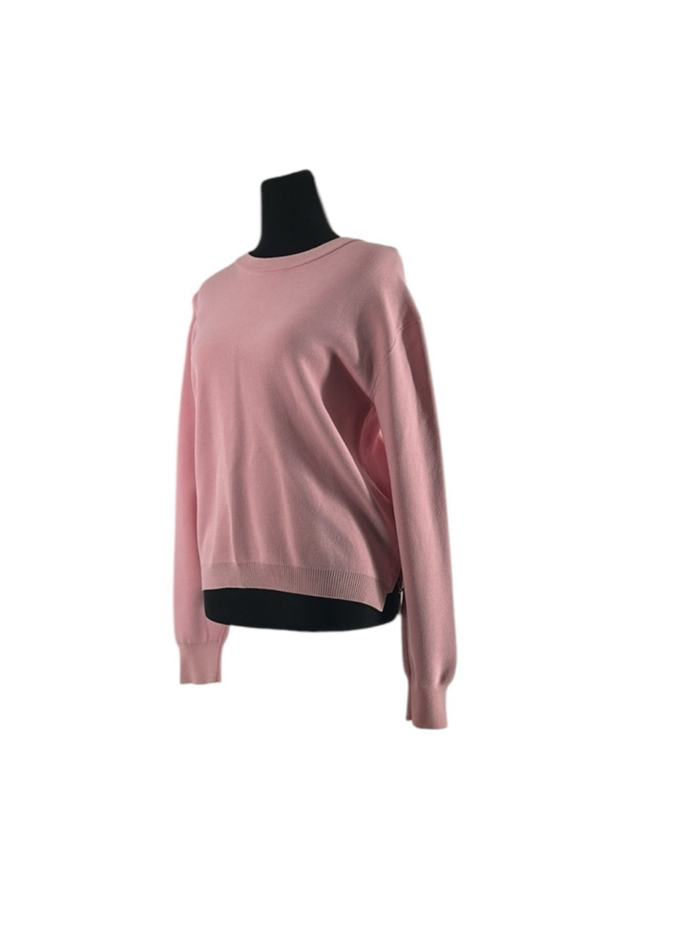 Acne Studios Misty Clay Pink Long Sleeve Side Zip Pullover Sweatshirt Size Small